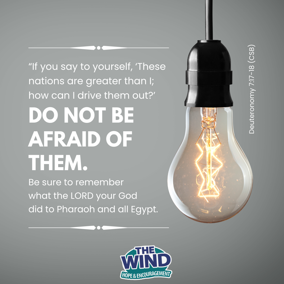 Deuteronomy 7:17-18