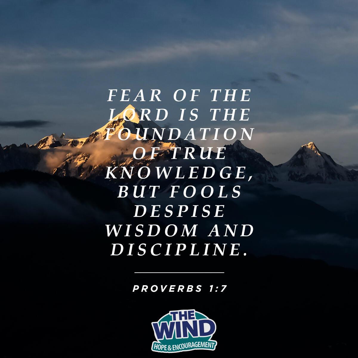 Proverbs 1:7