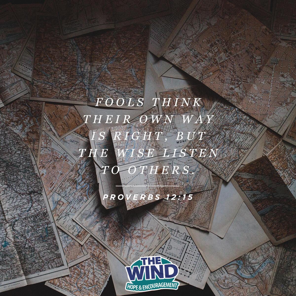 Proverbs 12:15