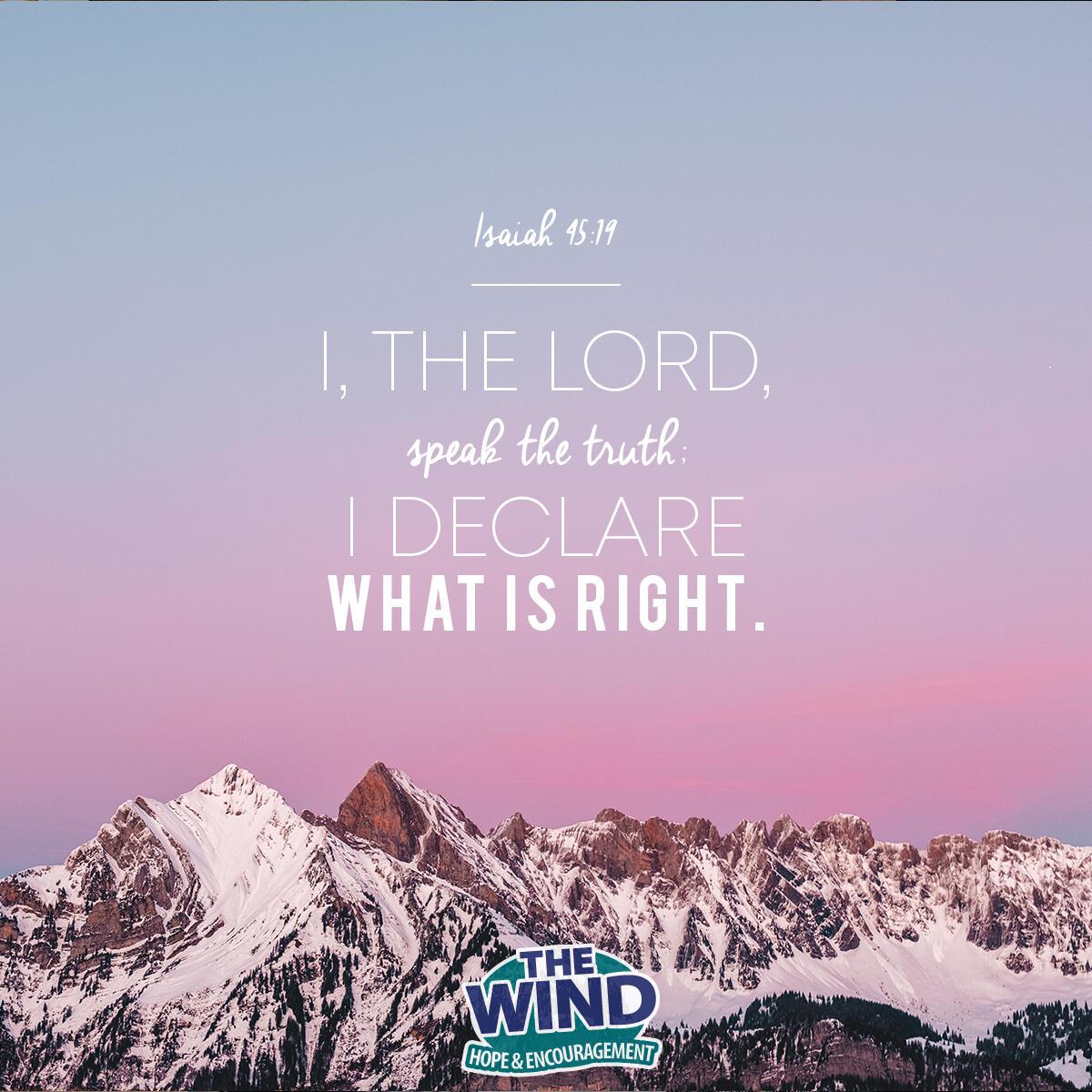 Isaiah 45:19 - Verse of the Day