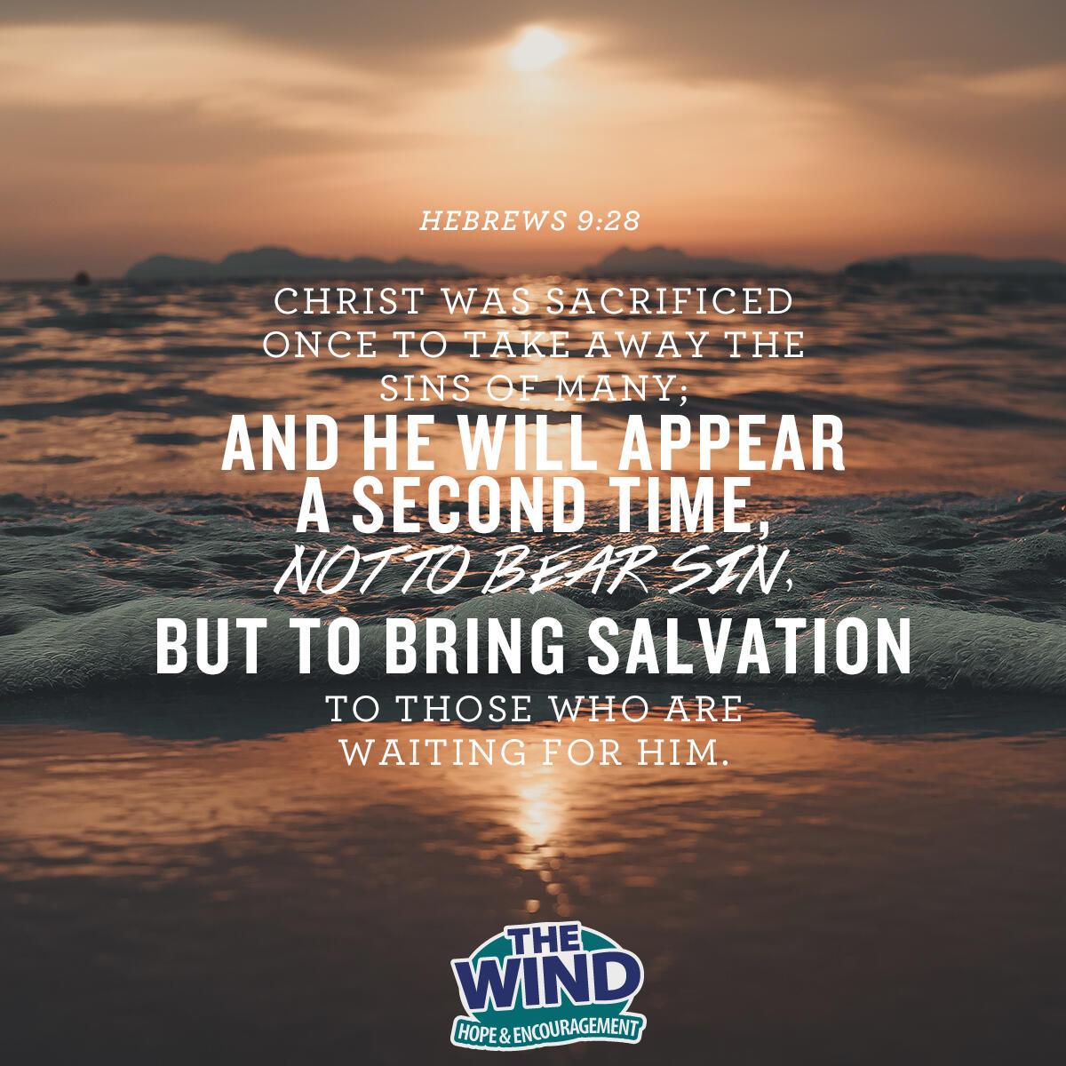 Hebrews 9:28 - Verse of the Day