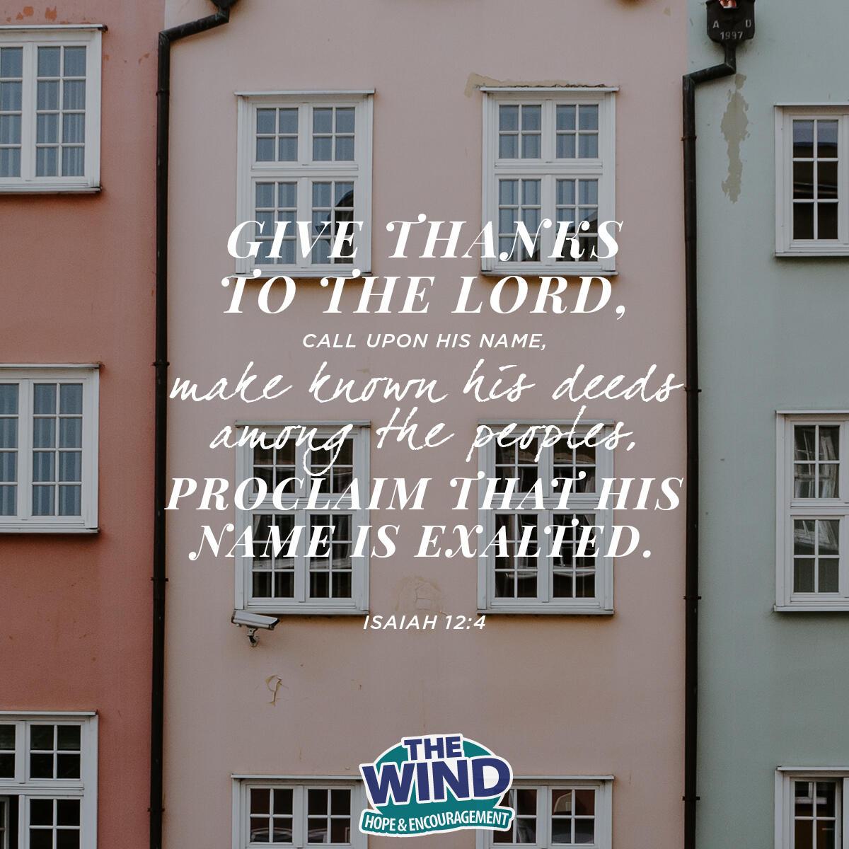 Isaiah 12:4 - Verse of the Day