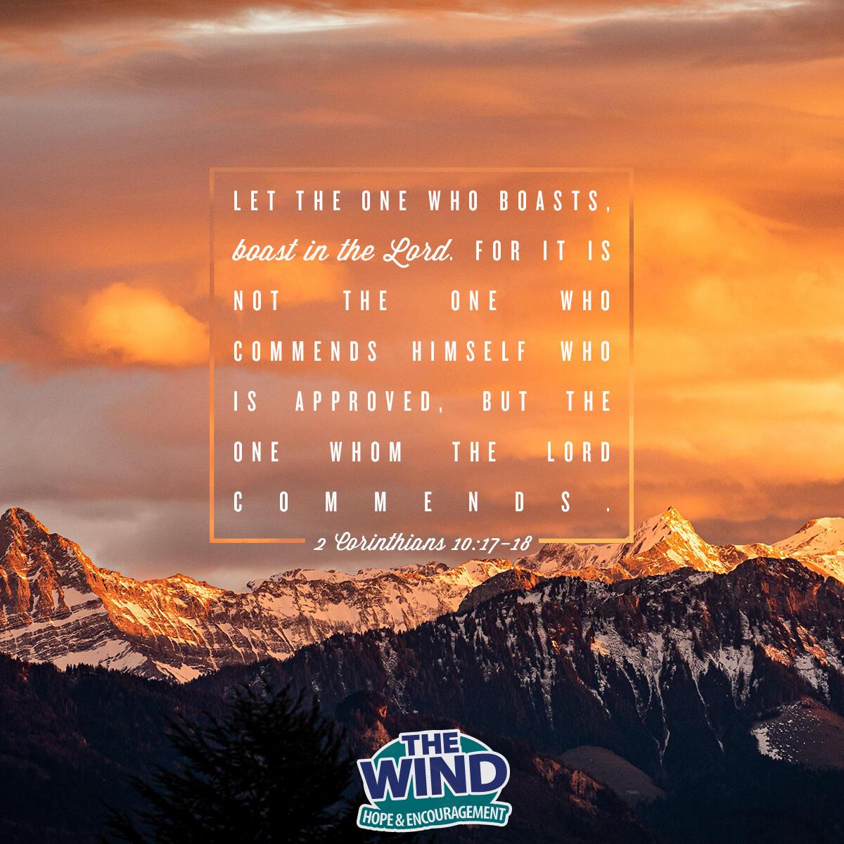 2 Corinthians 10:17-18 - Verse of the Day