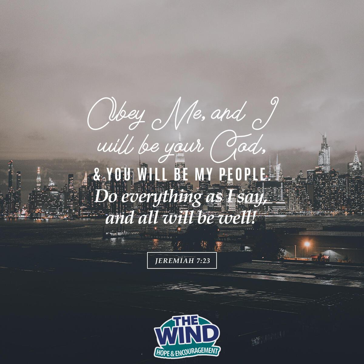 Jeremiah 7:23 - Verse of the Day