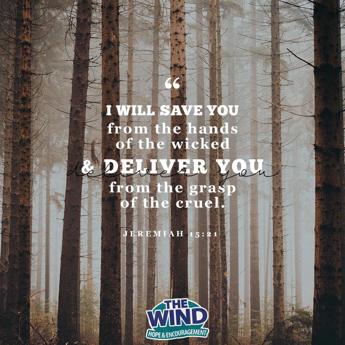 Jeremiah 15:21 - Verse of the Day