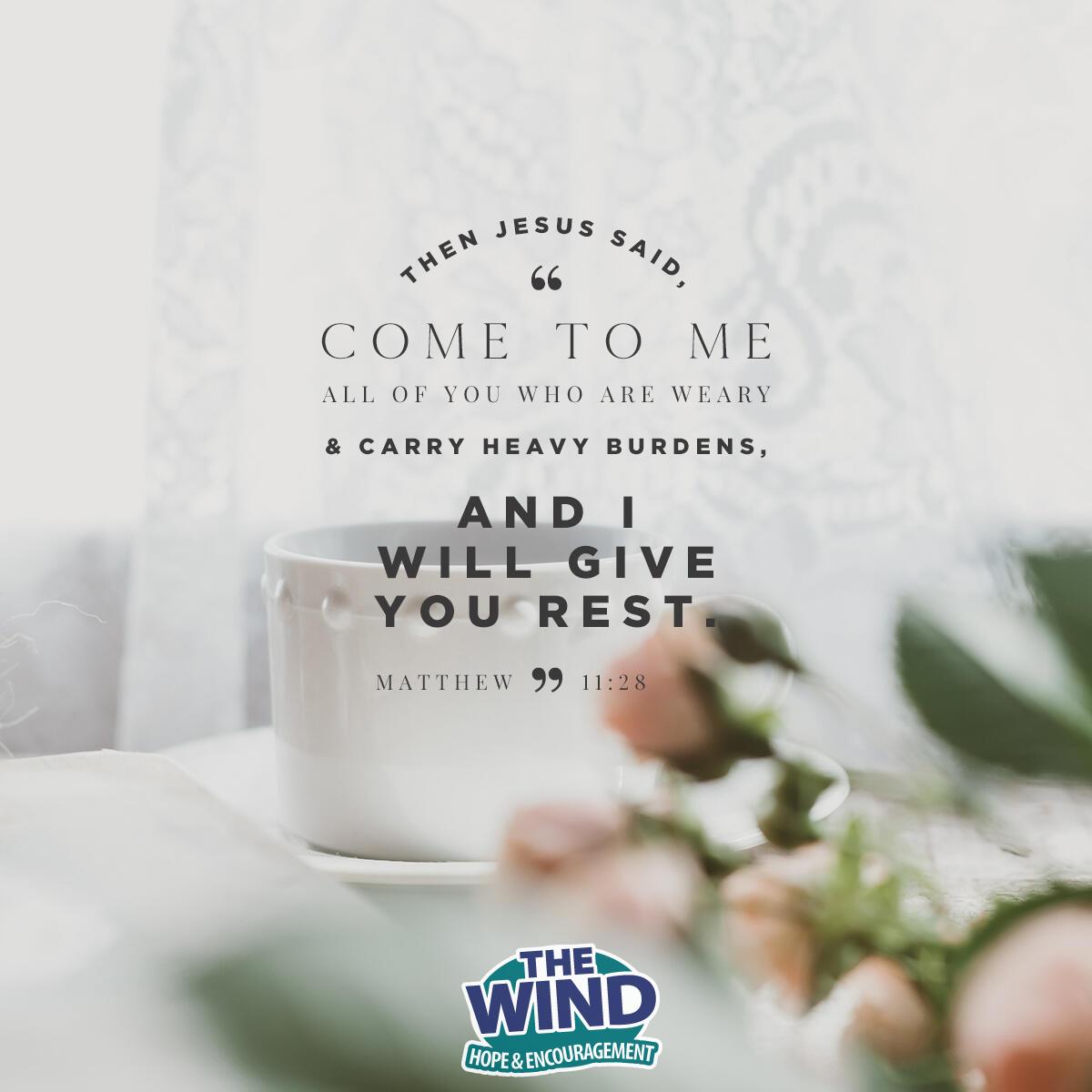 Matthew 11:28 - Verse of the Day