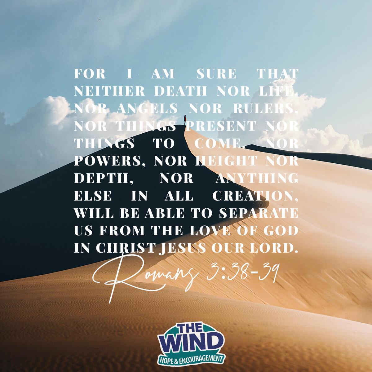 Romans 3:38-39 - Verse of the Day