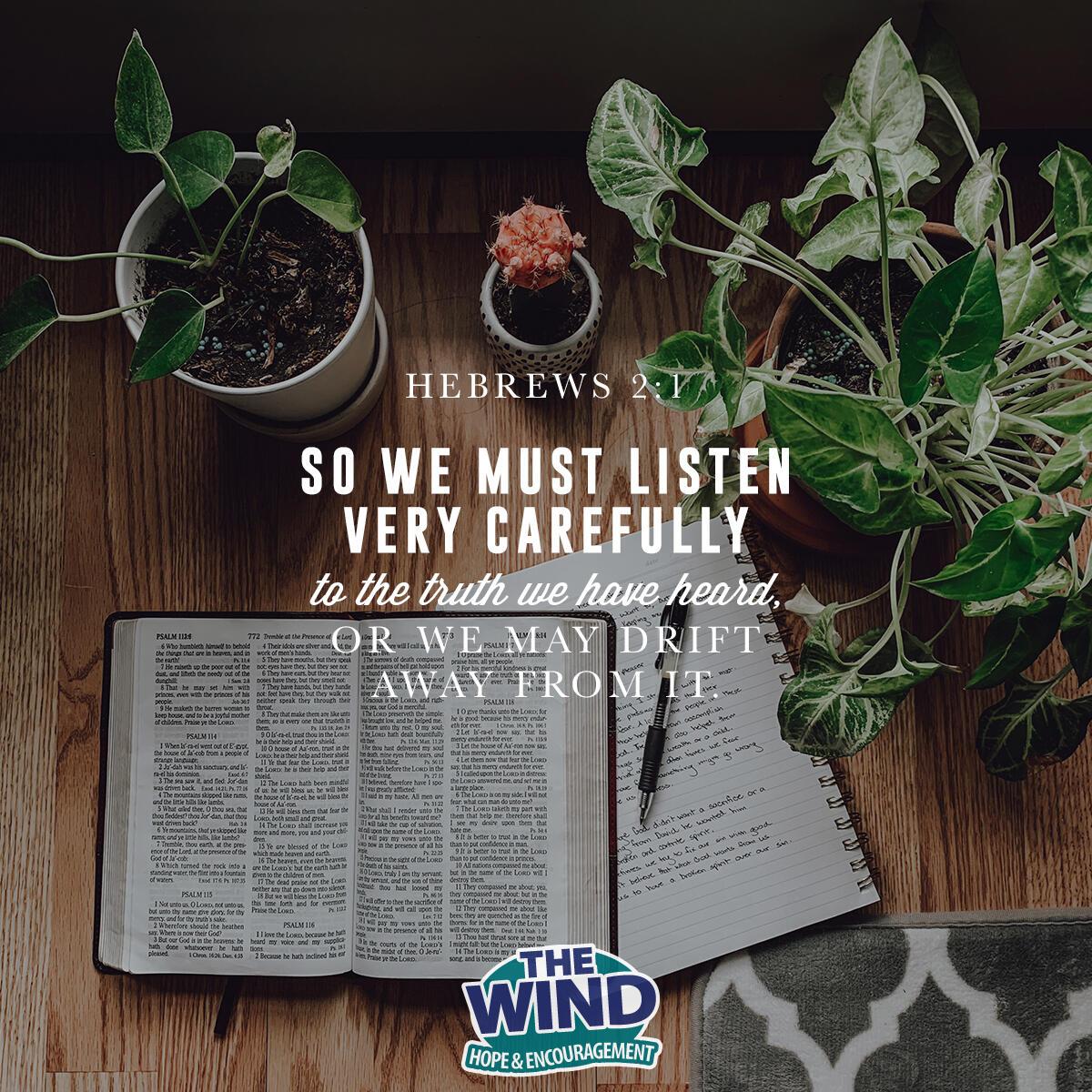 Hebrews 2:1 - Verse of the Day