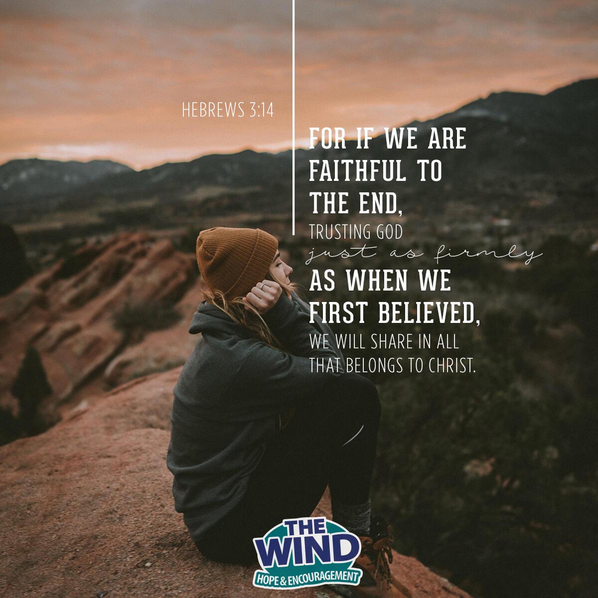 Hebrews 3:14 - Verse of the Day