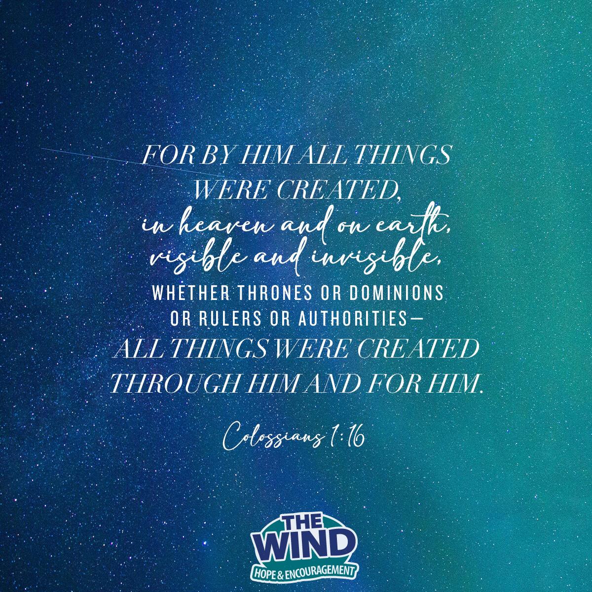 Colossians 1:16 - Verse of the Day
