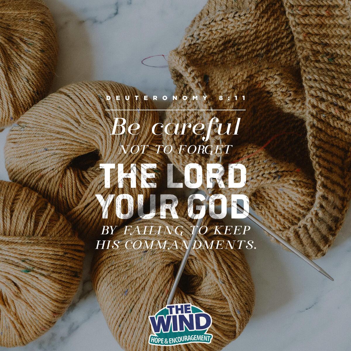 Deuteronomy 8:11 - Verse of the Day