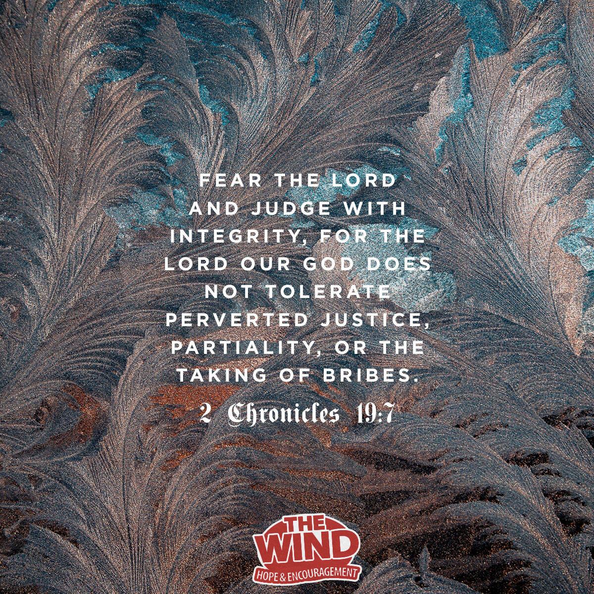 2 Chronicles 19:7 - Verse of the Day