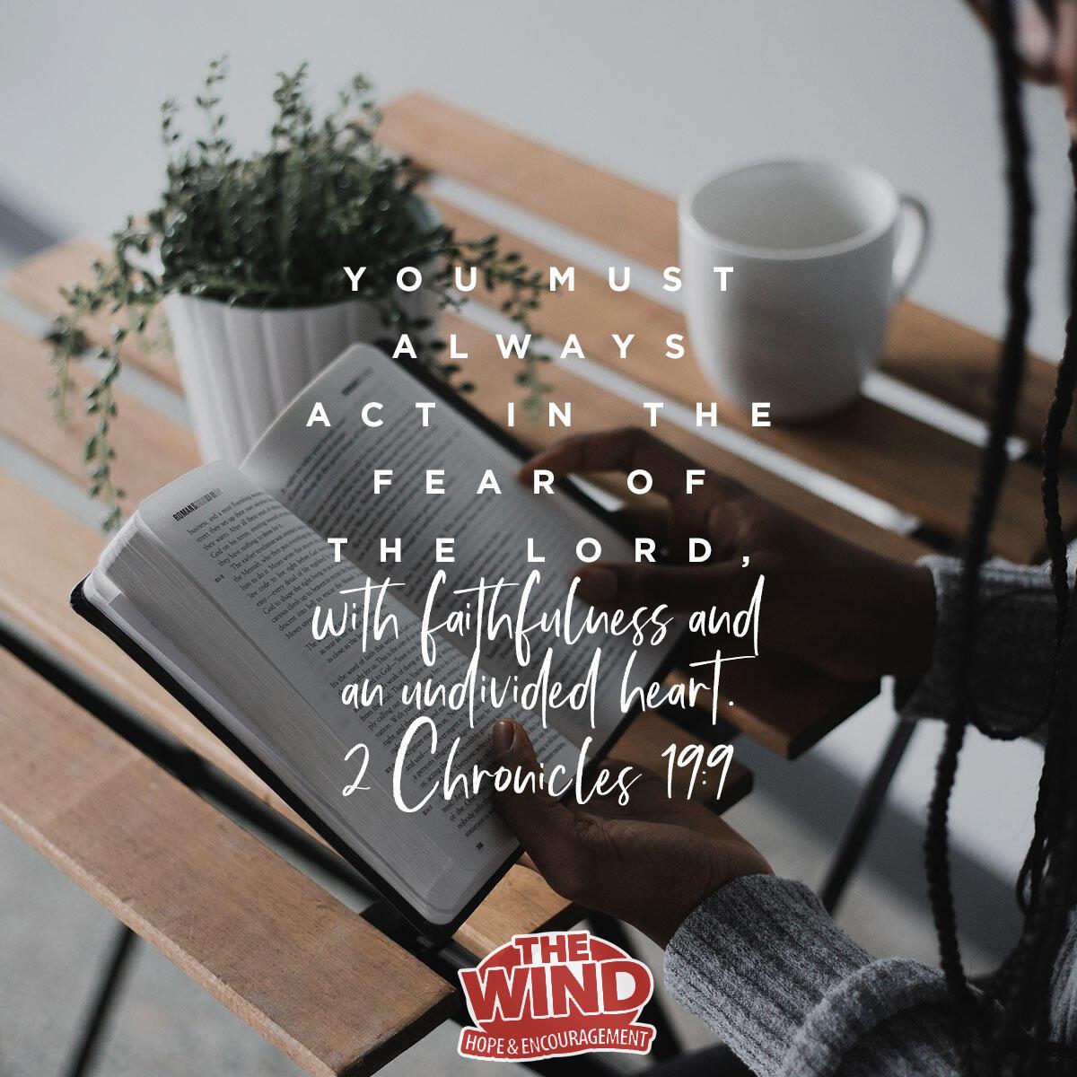 2 Chronicles 19:9 - Verse of the Day