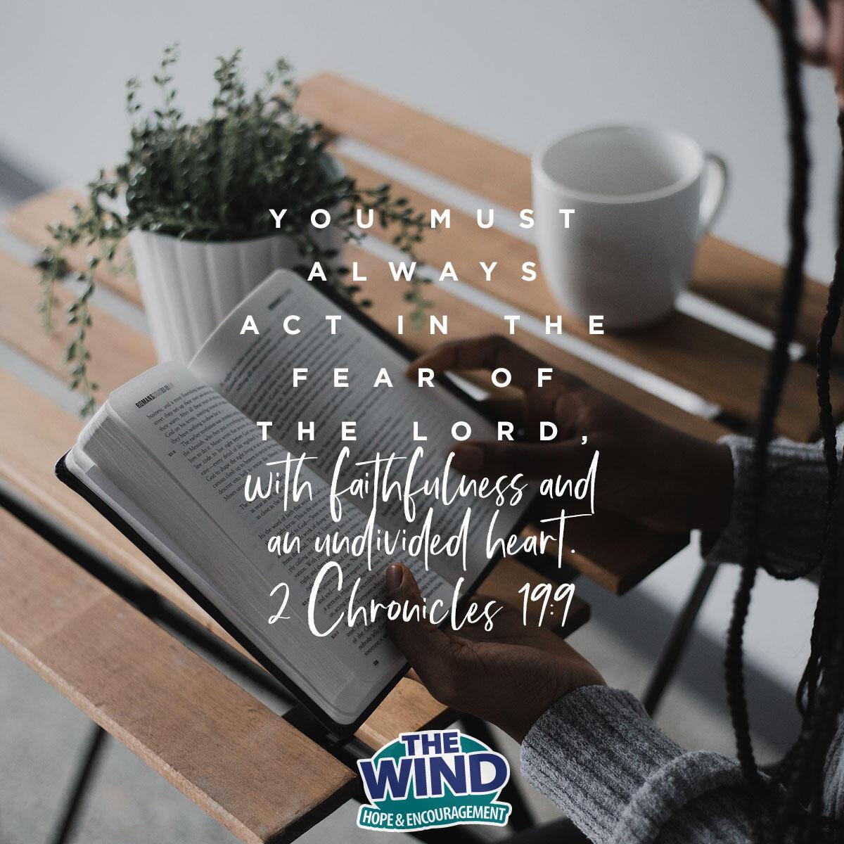 2 Chronicles 19:9 - Verse of the Day