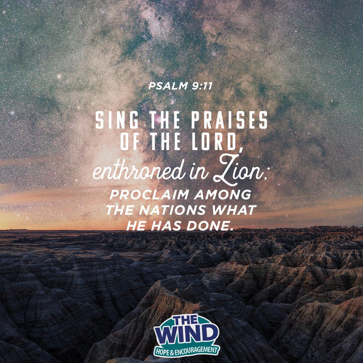Psalm 9:11 - Verse of the Day