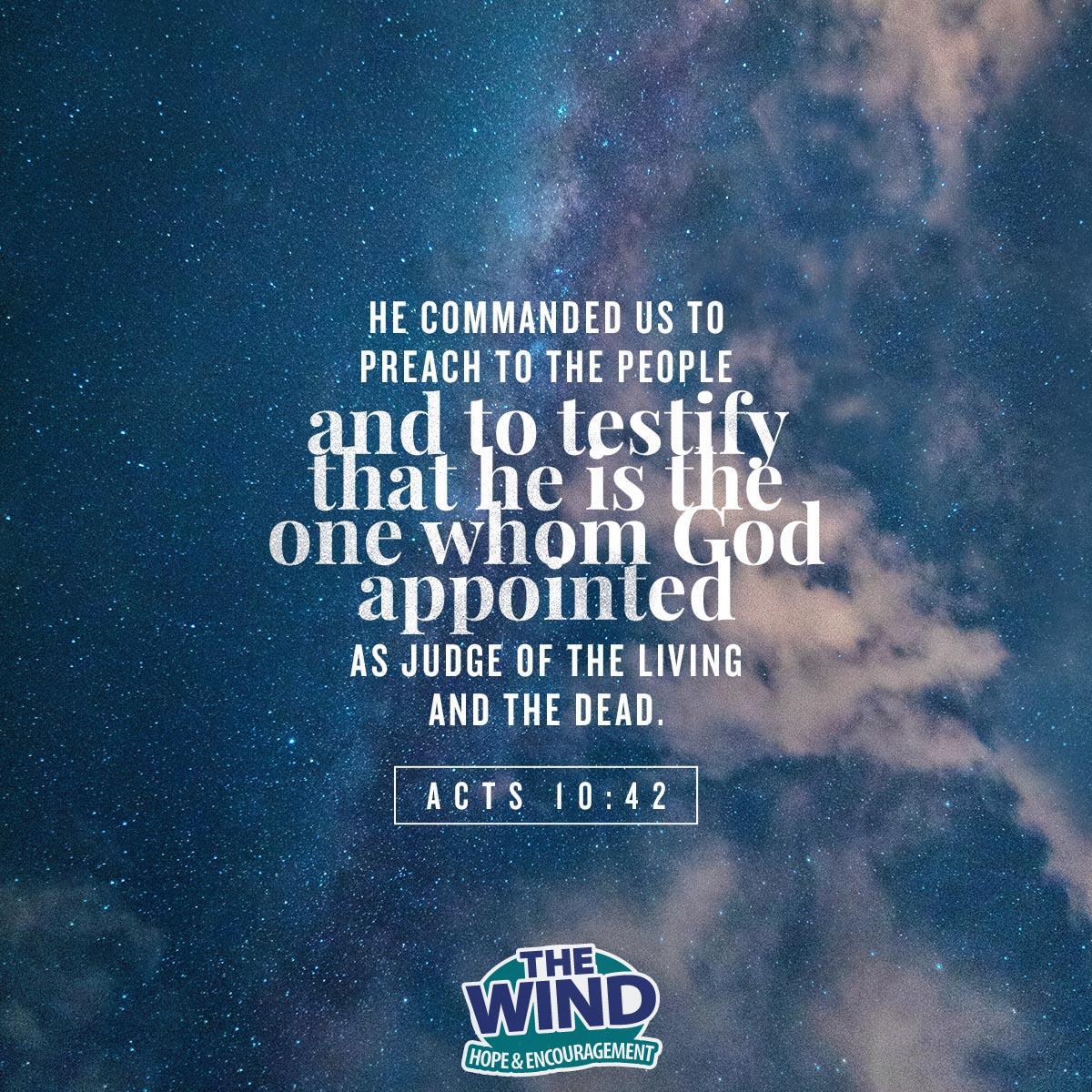 Acts 10:42 - Verse of the Day