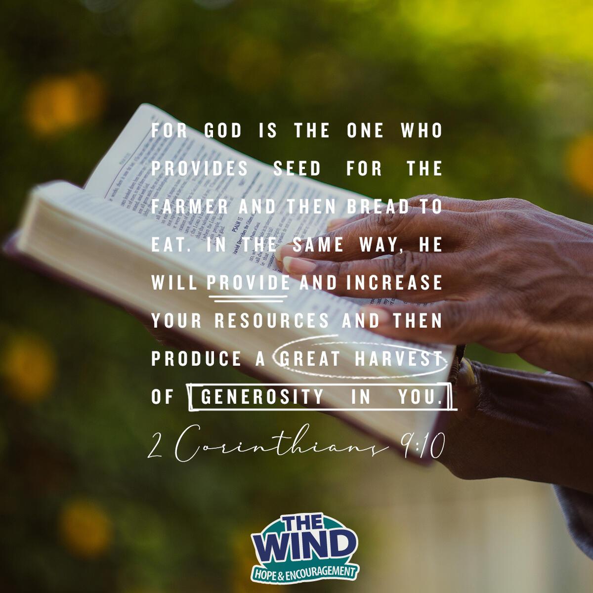2 Corinthians 9:10 - Verse of the Day