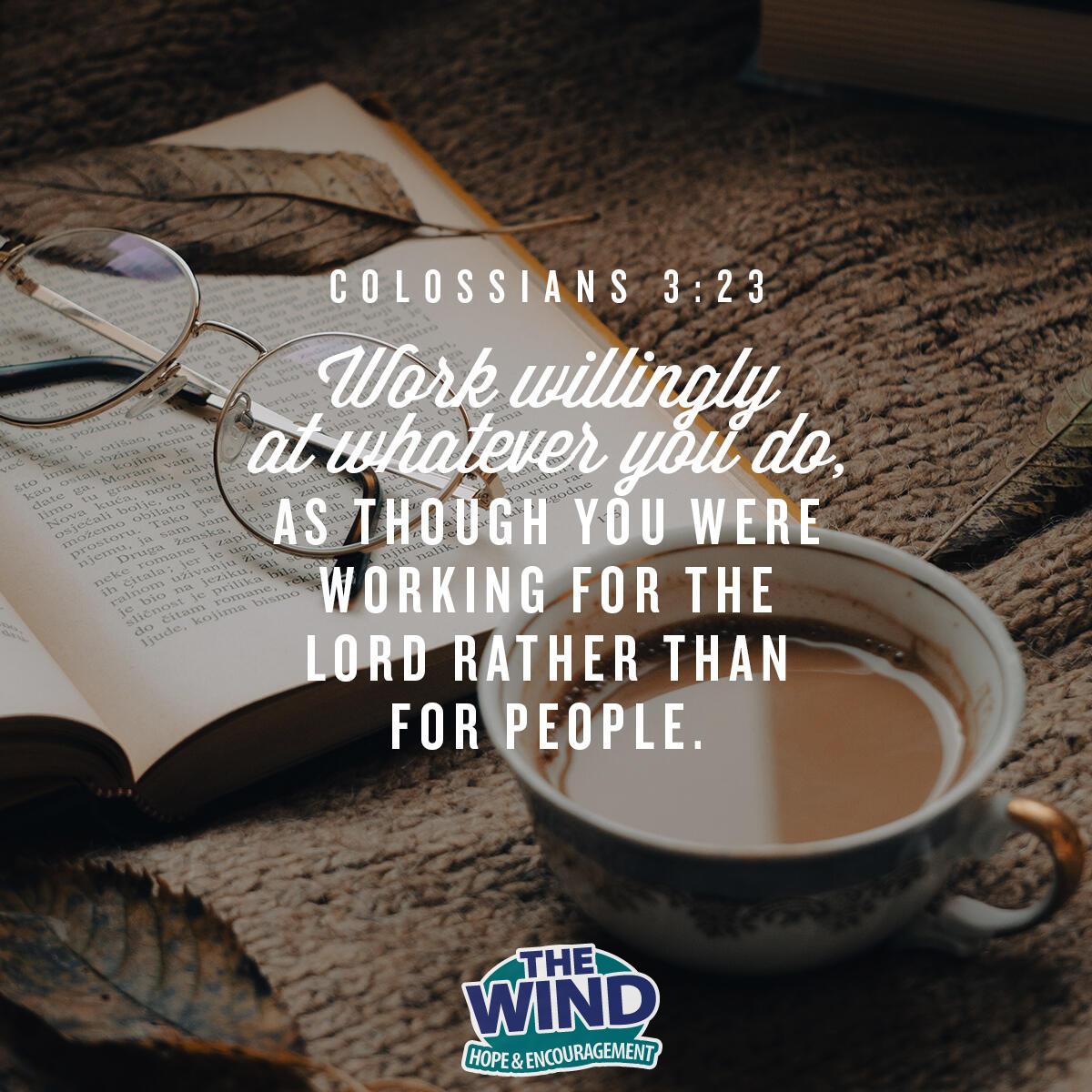 Colossians 3:23 - Verse of the Day