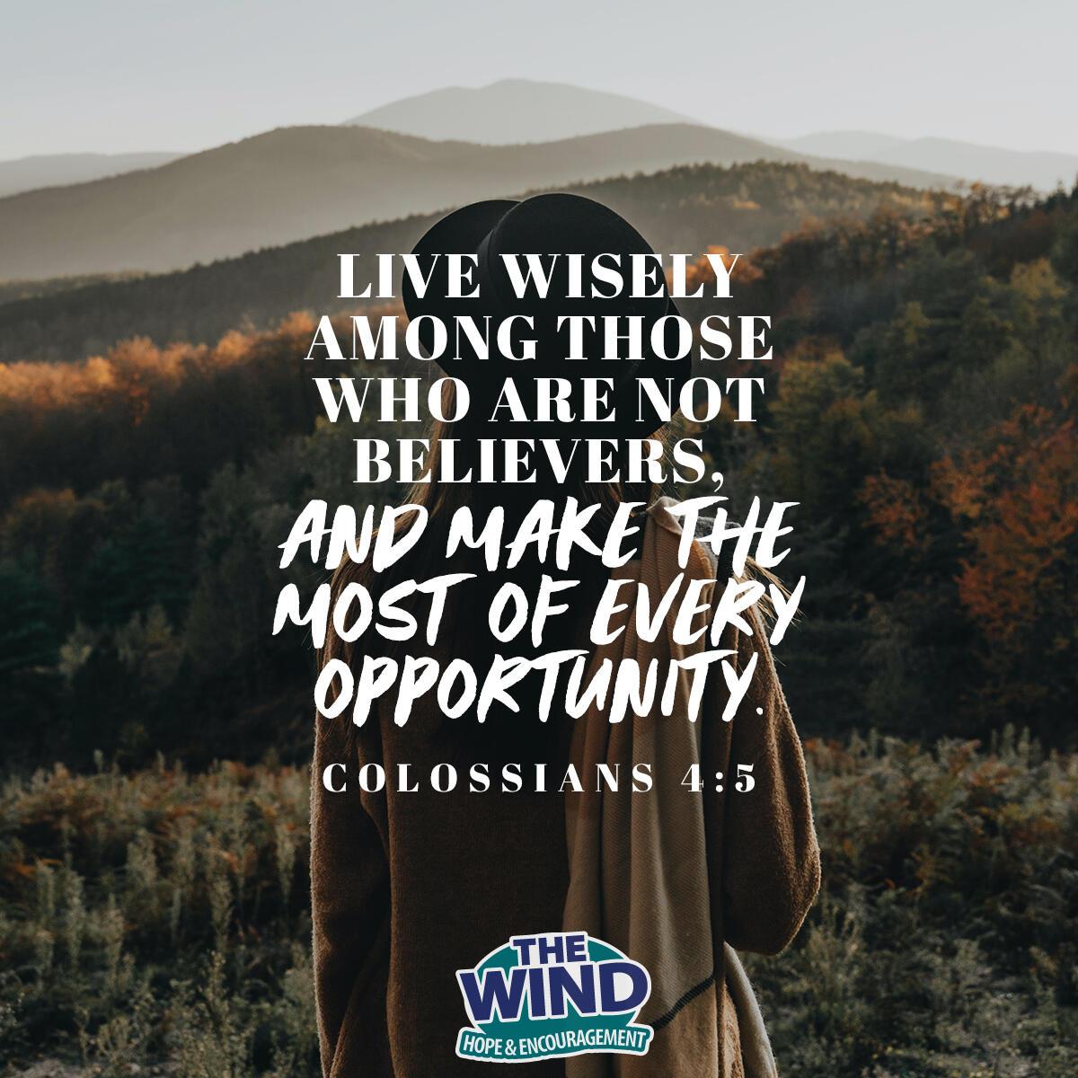 Colossians 4:5 - Verse of the Day