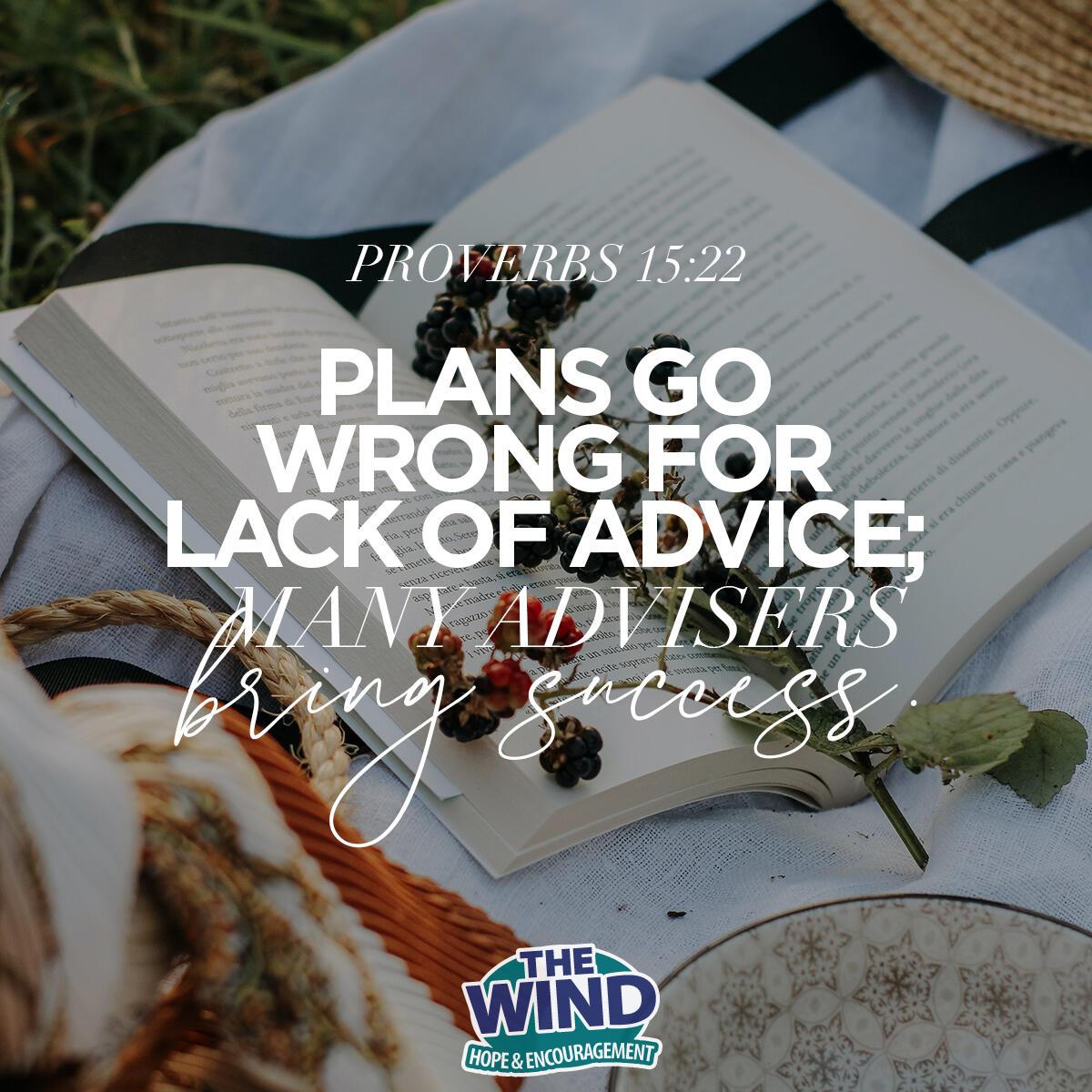 Proverbs 15:22