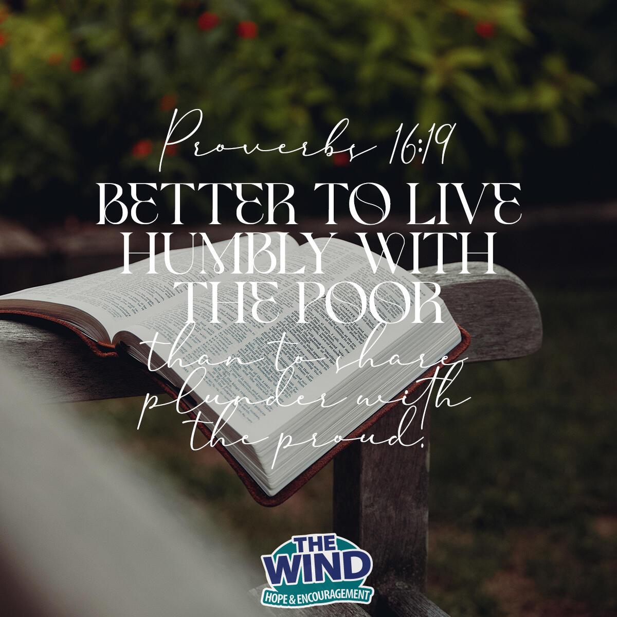 Proverbs 16:19