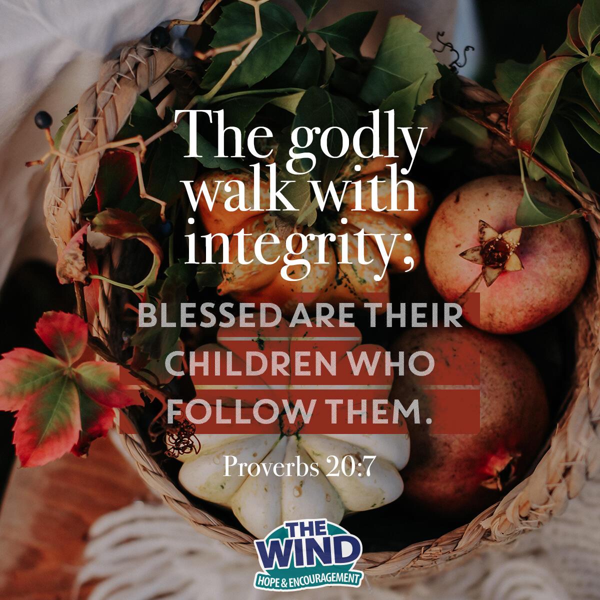 Proverbs 20:7