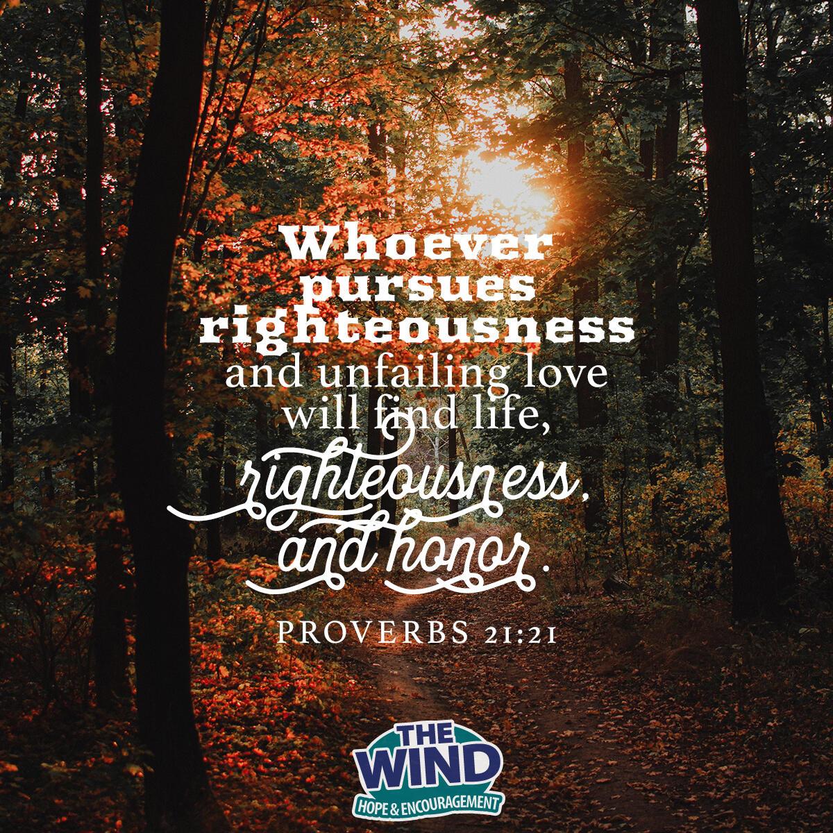 Proverbs 21:21