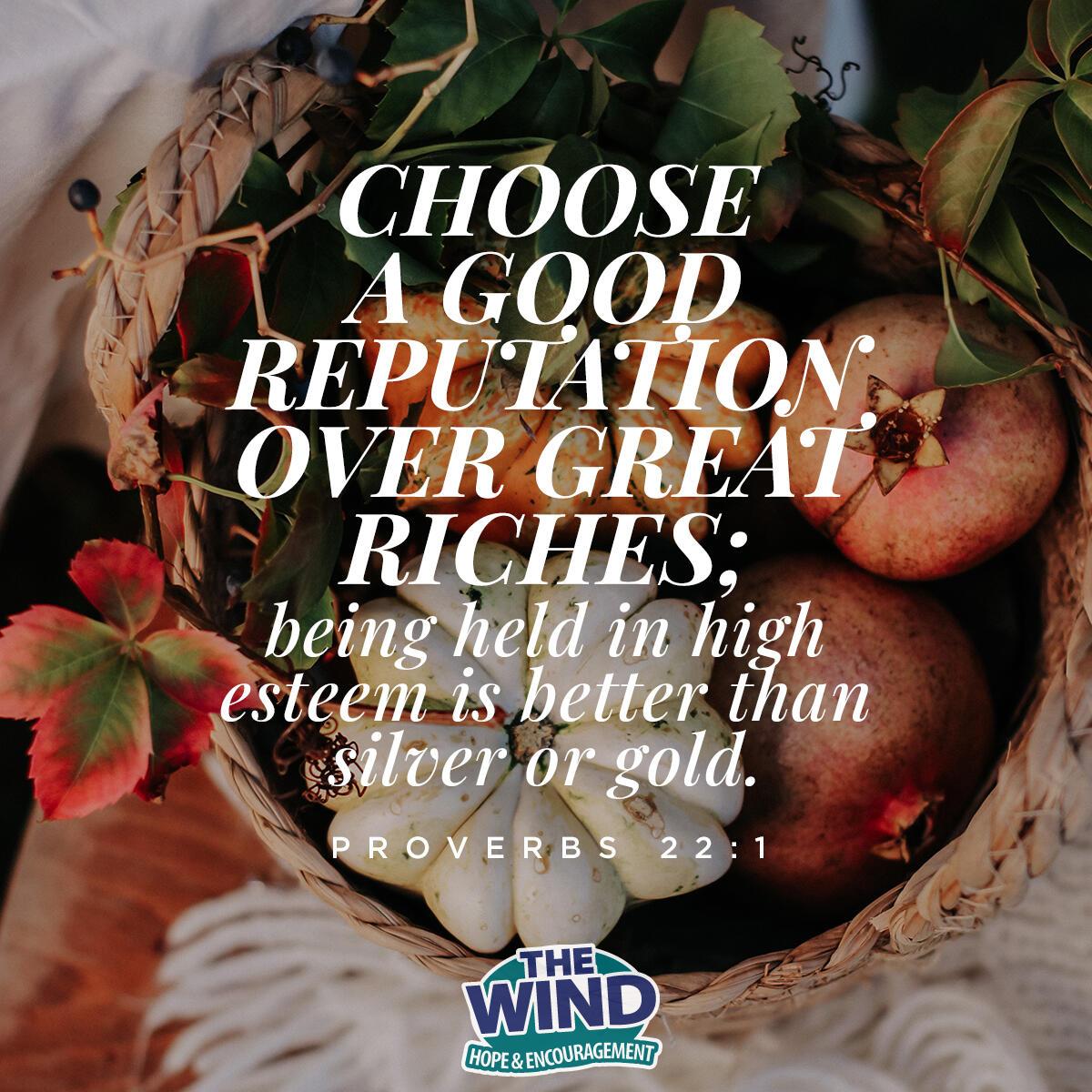 Proverbs 22:1