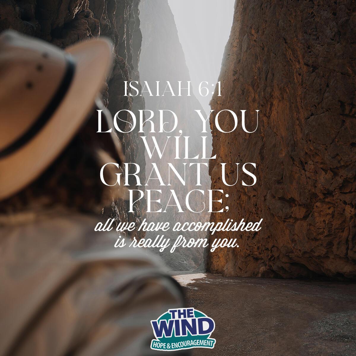 Isaiah 26:12 - Verse of the Day