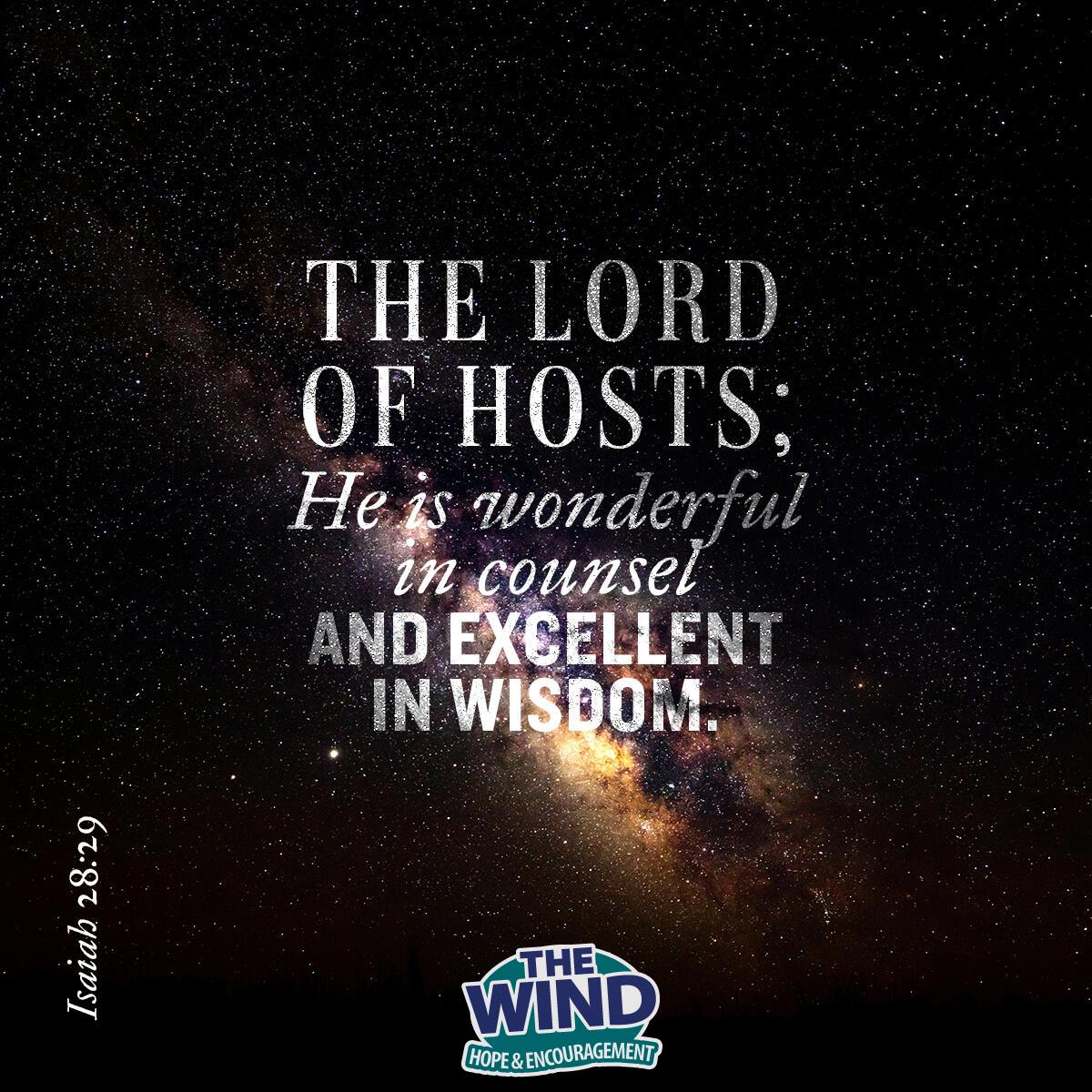 Isaiah 28:29 - Verse of the Day