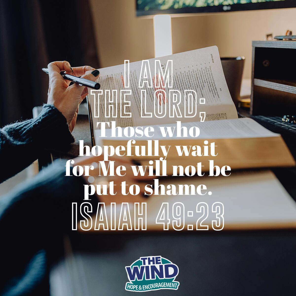 Isaiah 49:23 - Verse of the Day