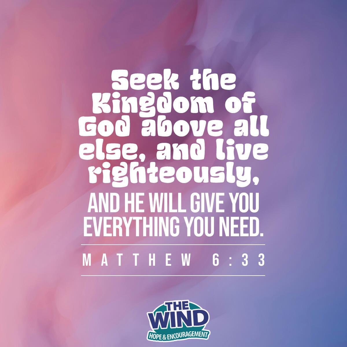 Matthew 6:33 - Verse of the Day