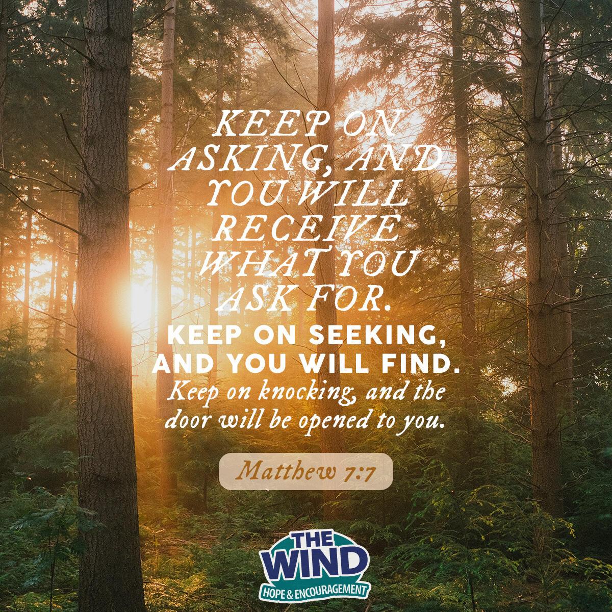 Matthew 7:7 - Verse of the Day