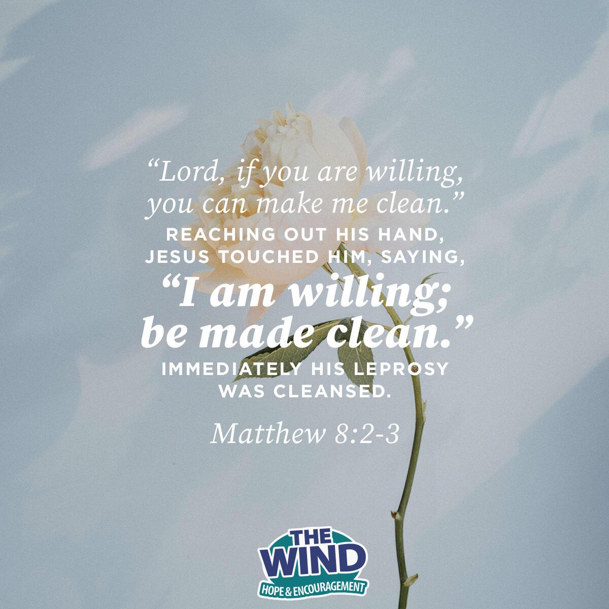 Matthew 8:2-3 - Verse of the Day