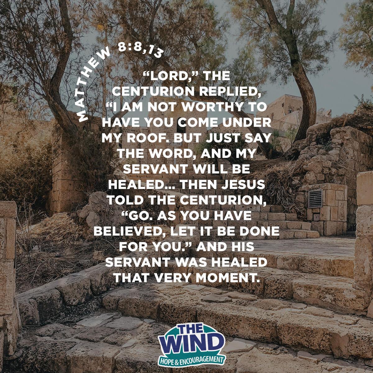 Matthew 8:8,13