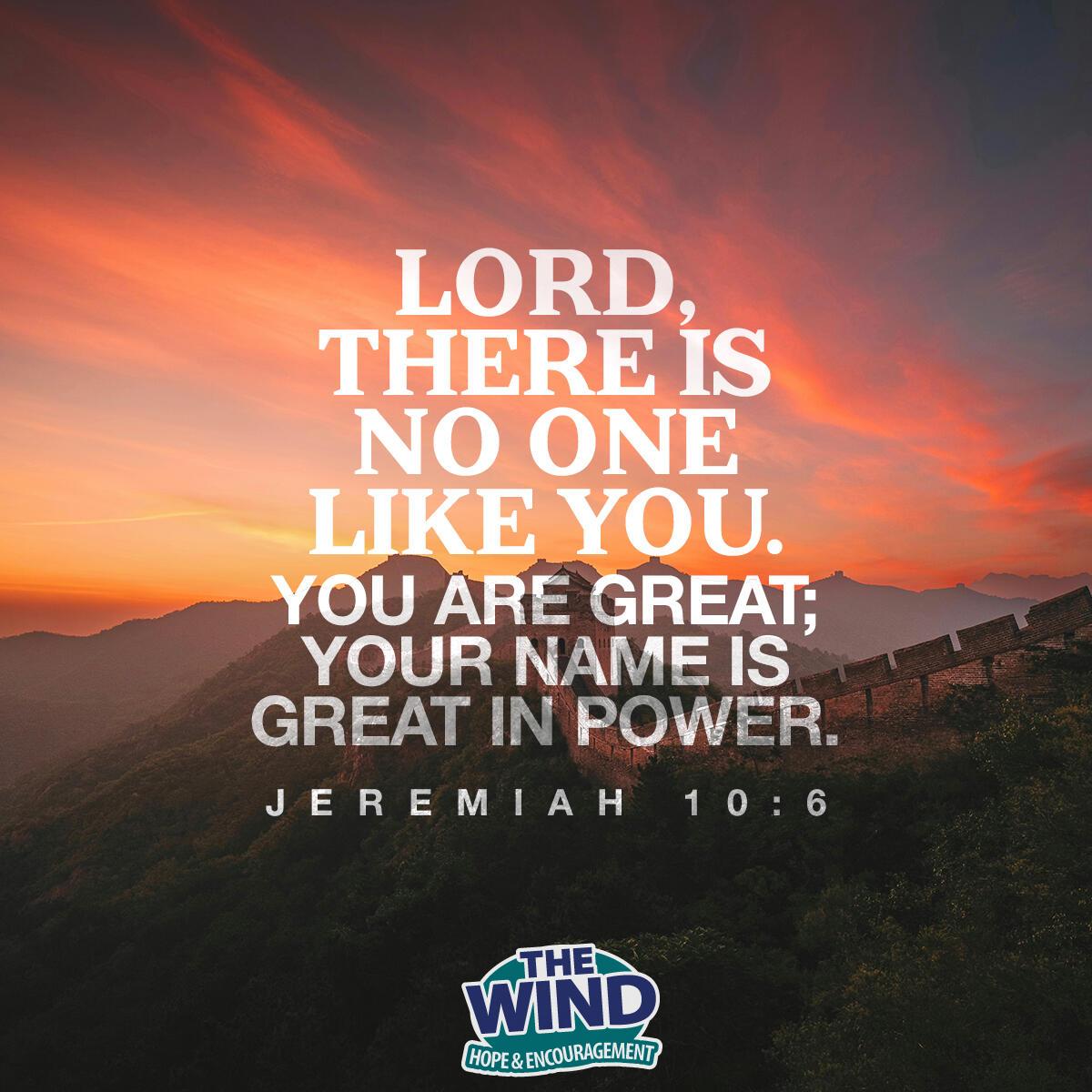 Jeremiah 10:6