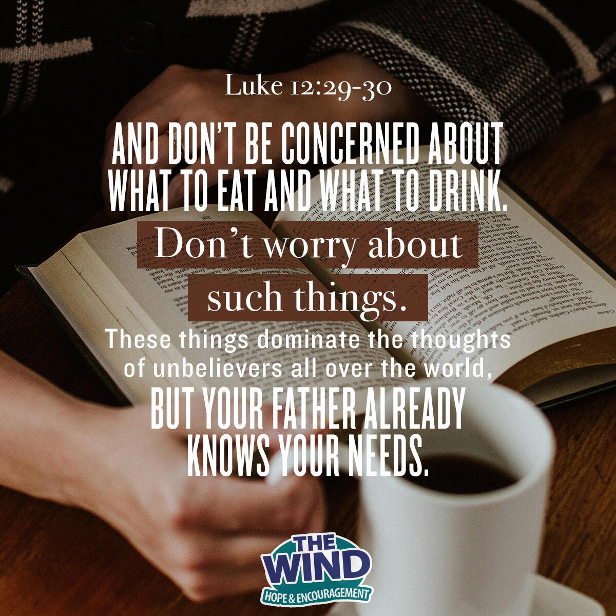 Luke 12:29-30